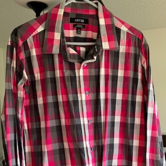 Apt. 9 Other - Men Apt. 9 Plaid Shirt Stretch Slim Fit